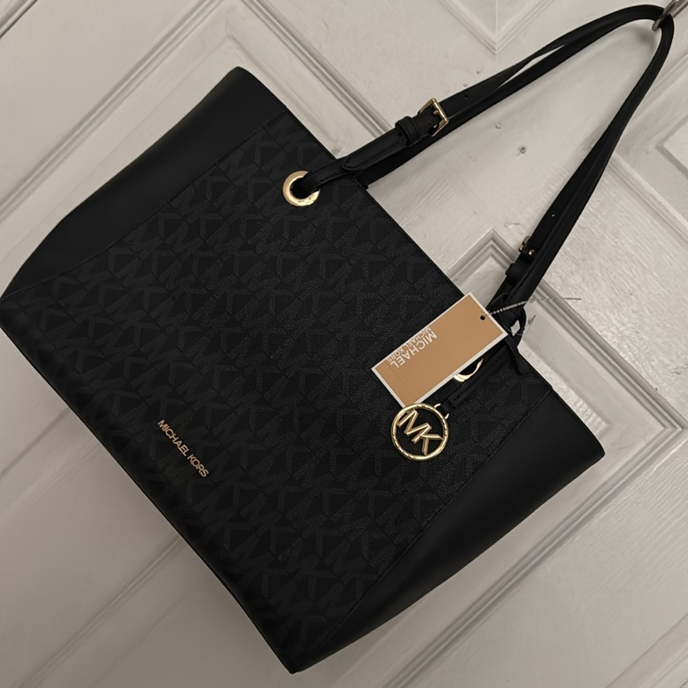 Michael Kors Brand New with tags Walsh Black and Gray Tote Bag Size Medium